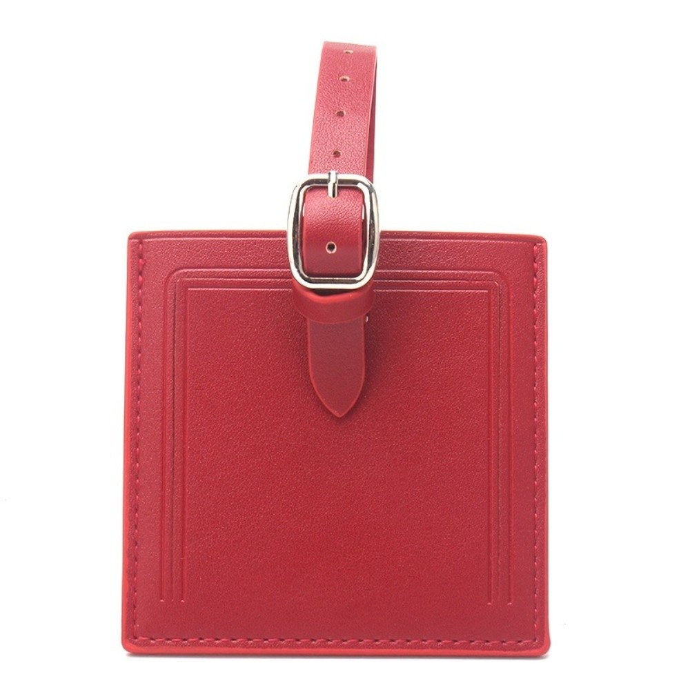 Kwadratowe skórzane etykiety b – Travel Accessories Name recenzja i cena